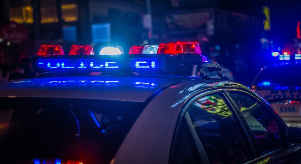 Control de tráfico policial en carretera española